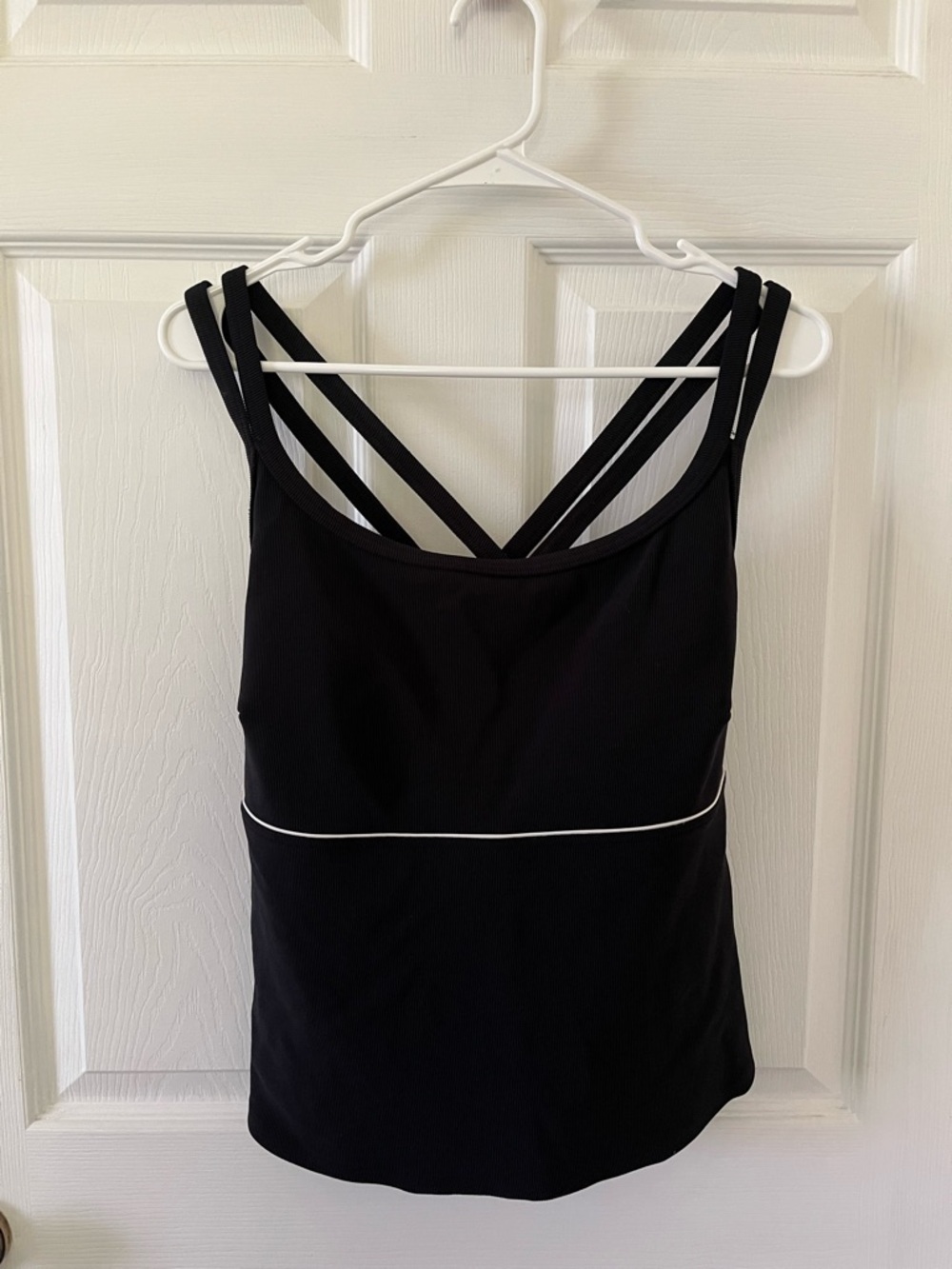 Lands' End Black Padded Tank Top